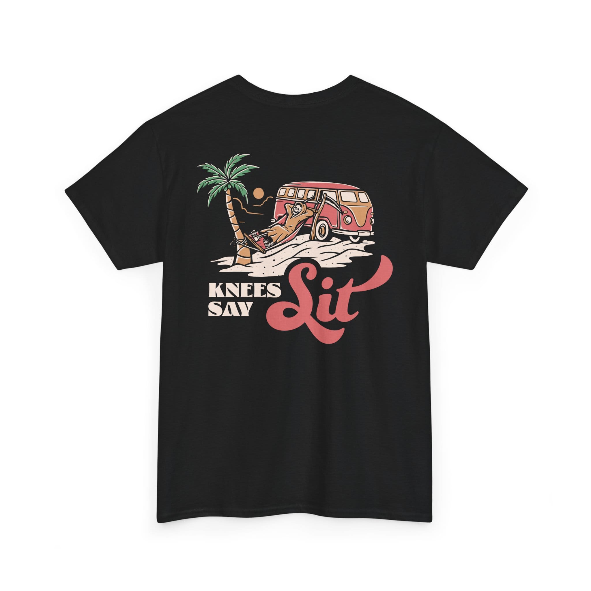 Heart Says Pit, Knees Say Sit Tee Black / S