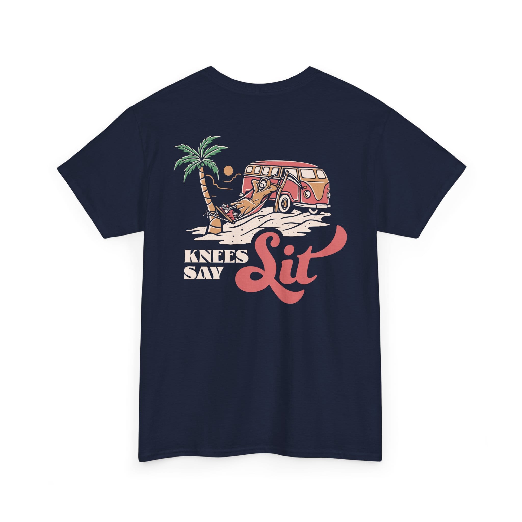 Heart Says Pit, Knees Say Sit Tee Navy / S