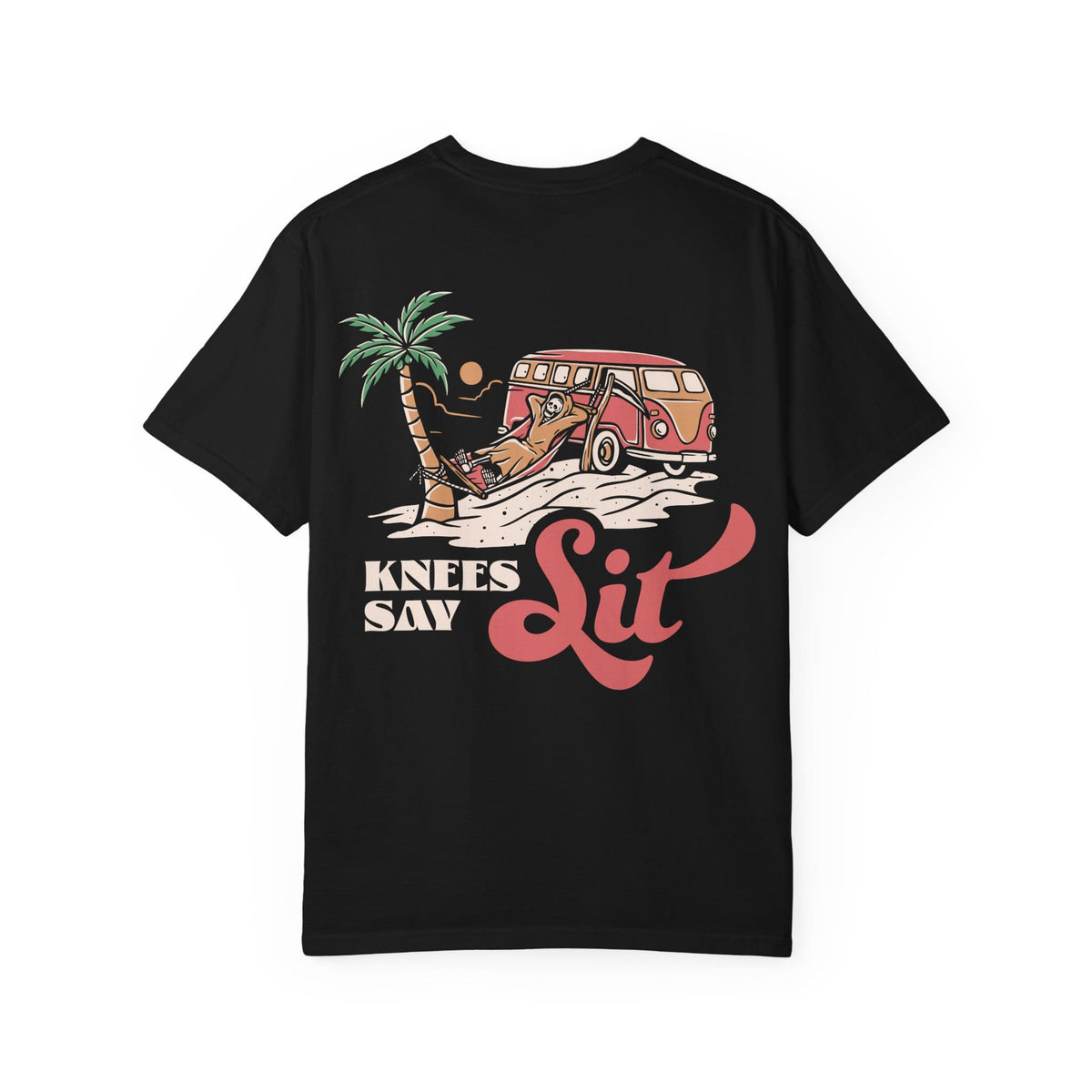 Heart Says Pit, Knees Say Sit Tee on Comfort Colors Black / S