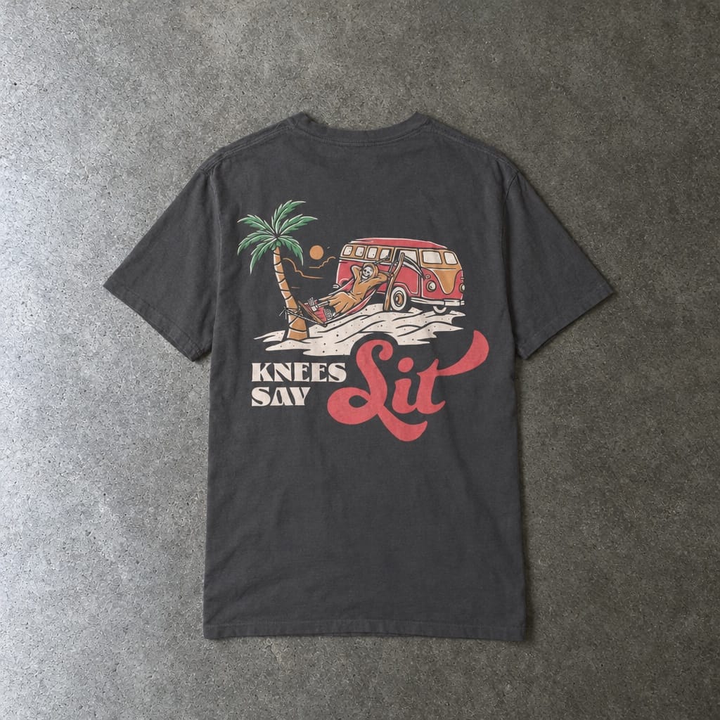 Heart Says Pit, Knees Say Sit Tee on Comfort Colors Graphite / S