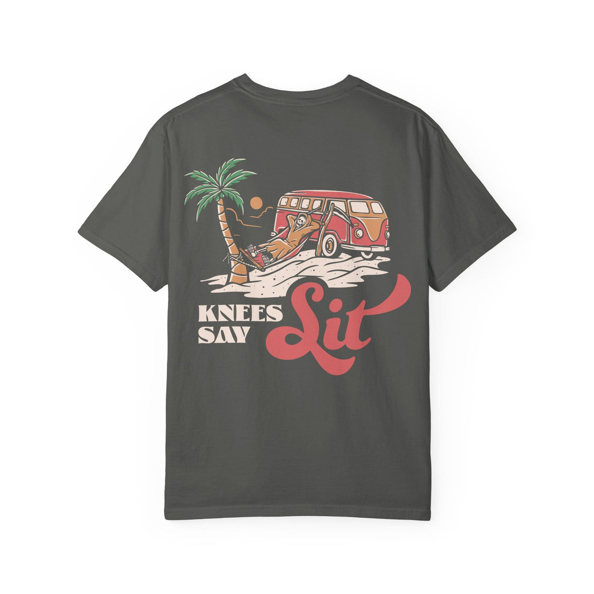 Heart Says Pit, Knees Say Sit Tee on Comfort Colors Pepper / M