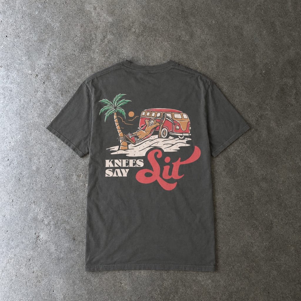 Heart Says Pit, Knees Say Sit Tee on Comfort Colors Pepper / S
