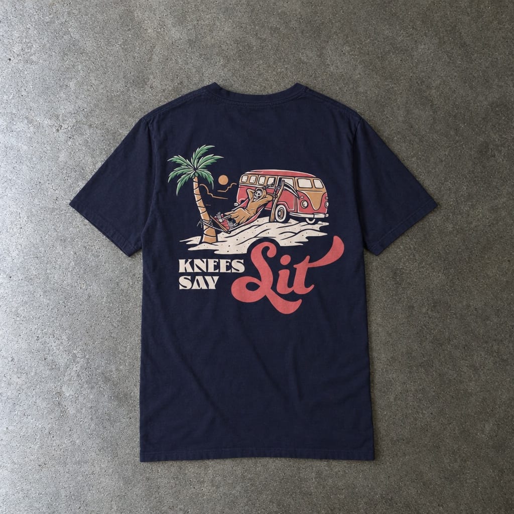 Heart Says Pit, Knees Say Sit Tee on Comfort Colors True Navy / S