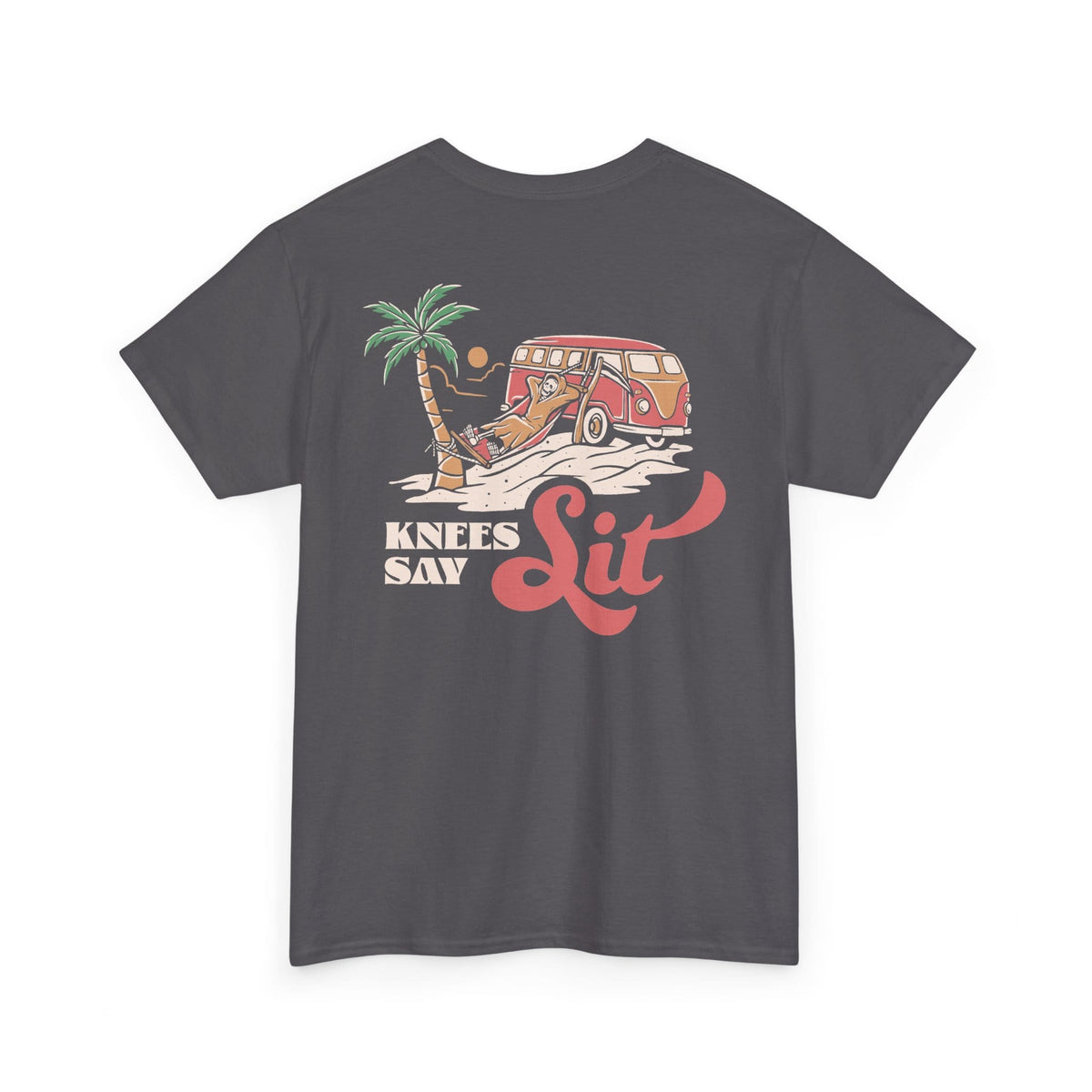 Heart Says Pit, Knees Say Sit Tee S / Charcoal