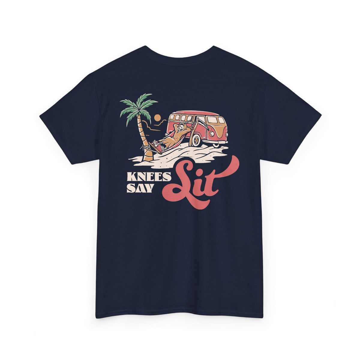 Heart Says Pit, Knees Say Sit Tee S / Navy