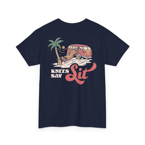 Heart Says Pit, Knees Say Sit Tee S / Navy