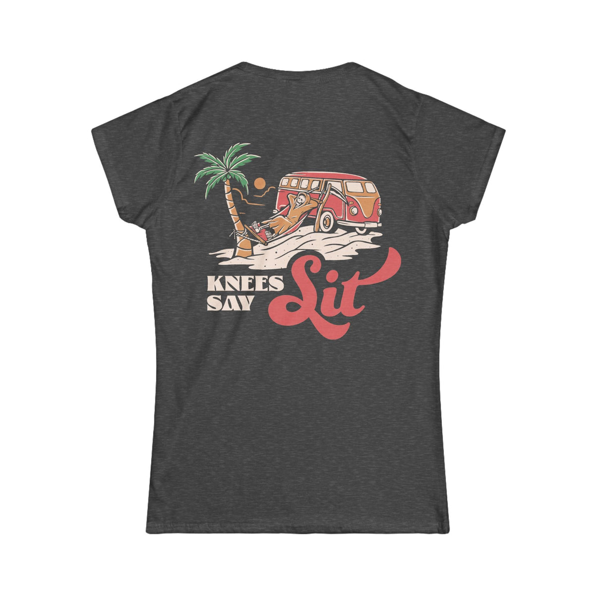 Heart Says Pit, Knees Say Sit - Women's Tee CA S / Dark Heather