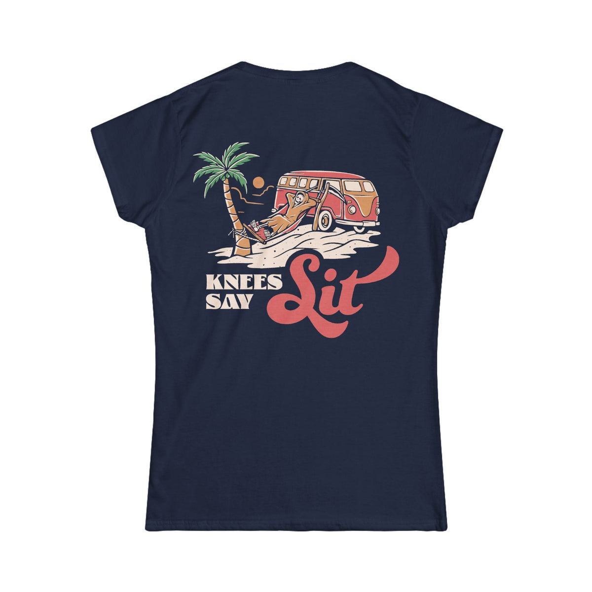 Heart Says Pit, Knees Say Sit - Women's Tee CA S / Navy