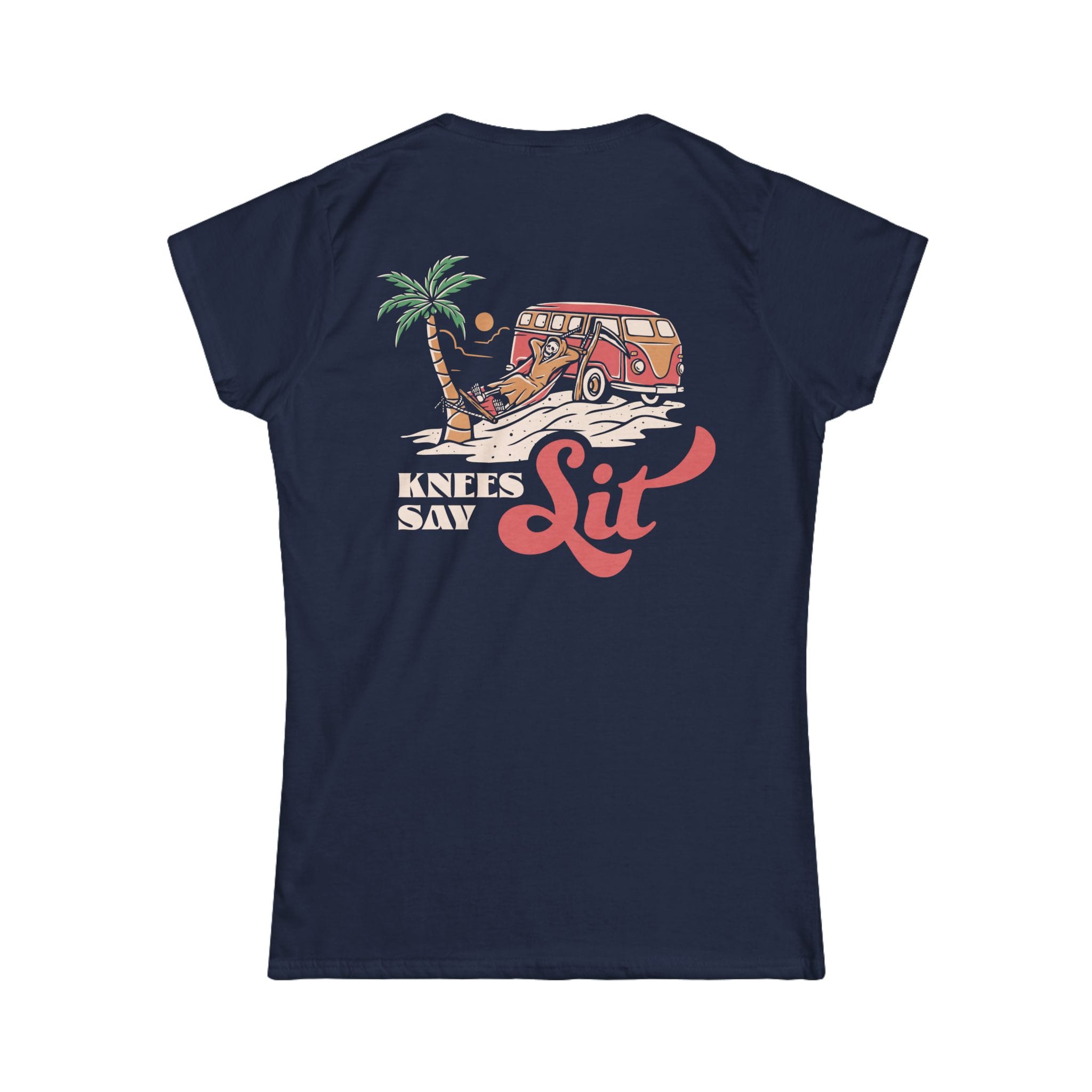 Heart Says Pit, Knees Say Sit - Women's Tee S / Navy