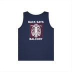 Hearts Says Pit, Back Says Balcony Tank S / Navy
