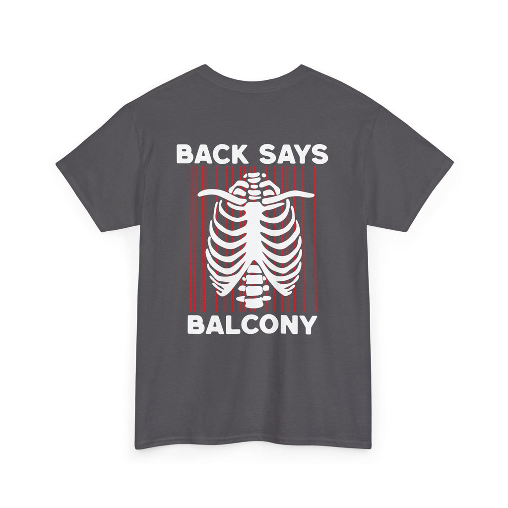 Hearts Says Pit, Back Says Balcony Tee Charcoal / S