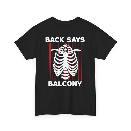 Hearts Says Pit, Back Says Balcony Tee S / Black