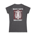 Hearts Says Pit, Back Says Balcony - Women's Tee