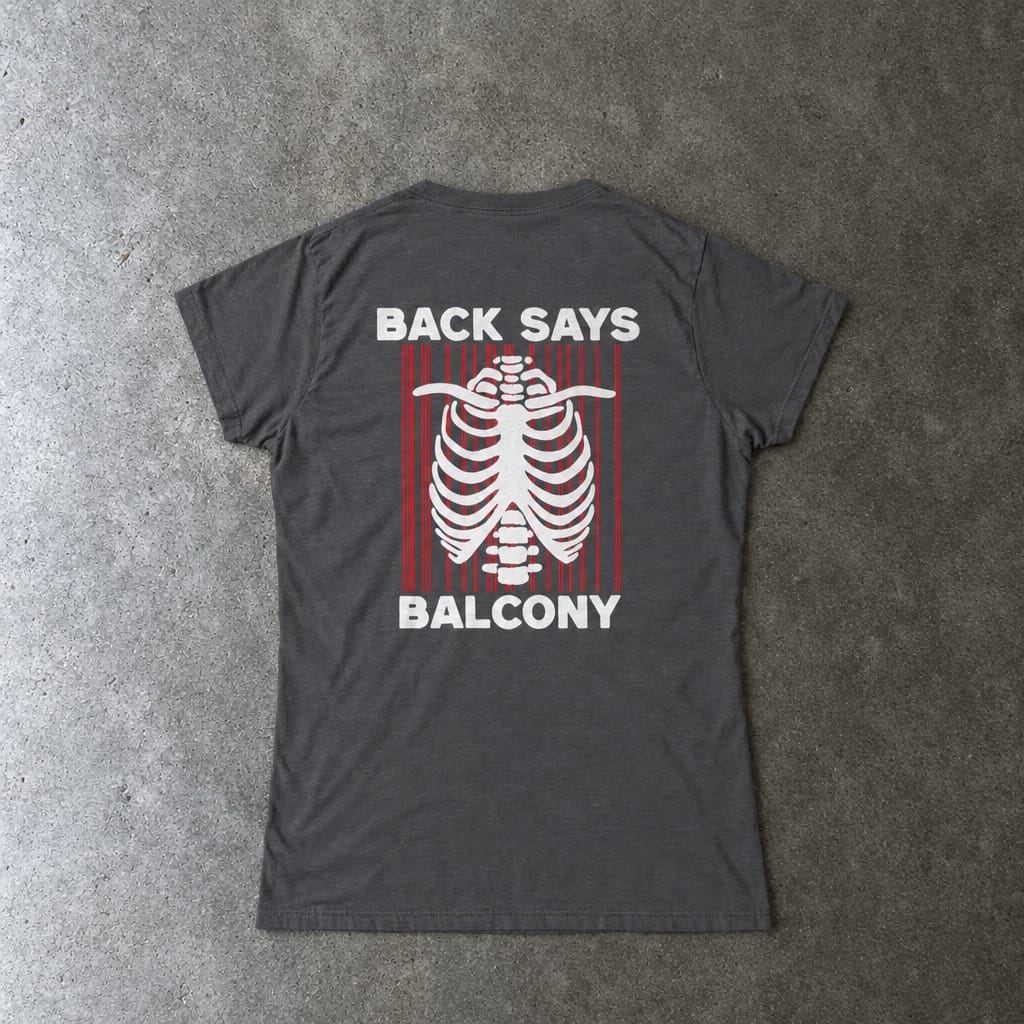 Hearts Says Pit, Back Says Balcony - Women's Tee