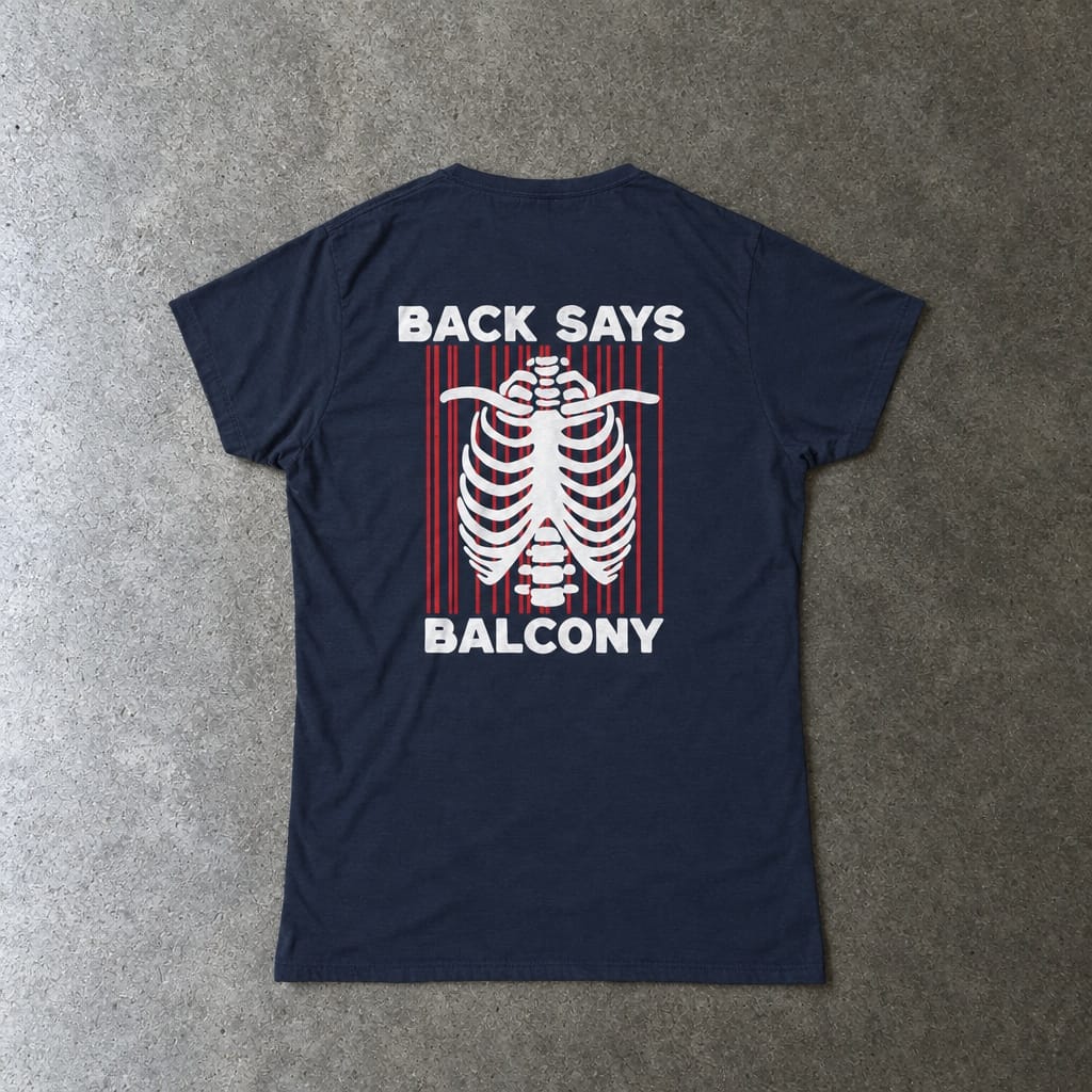 Hearts Says Pit, Back Says Balcony - Women's Tee