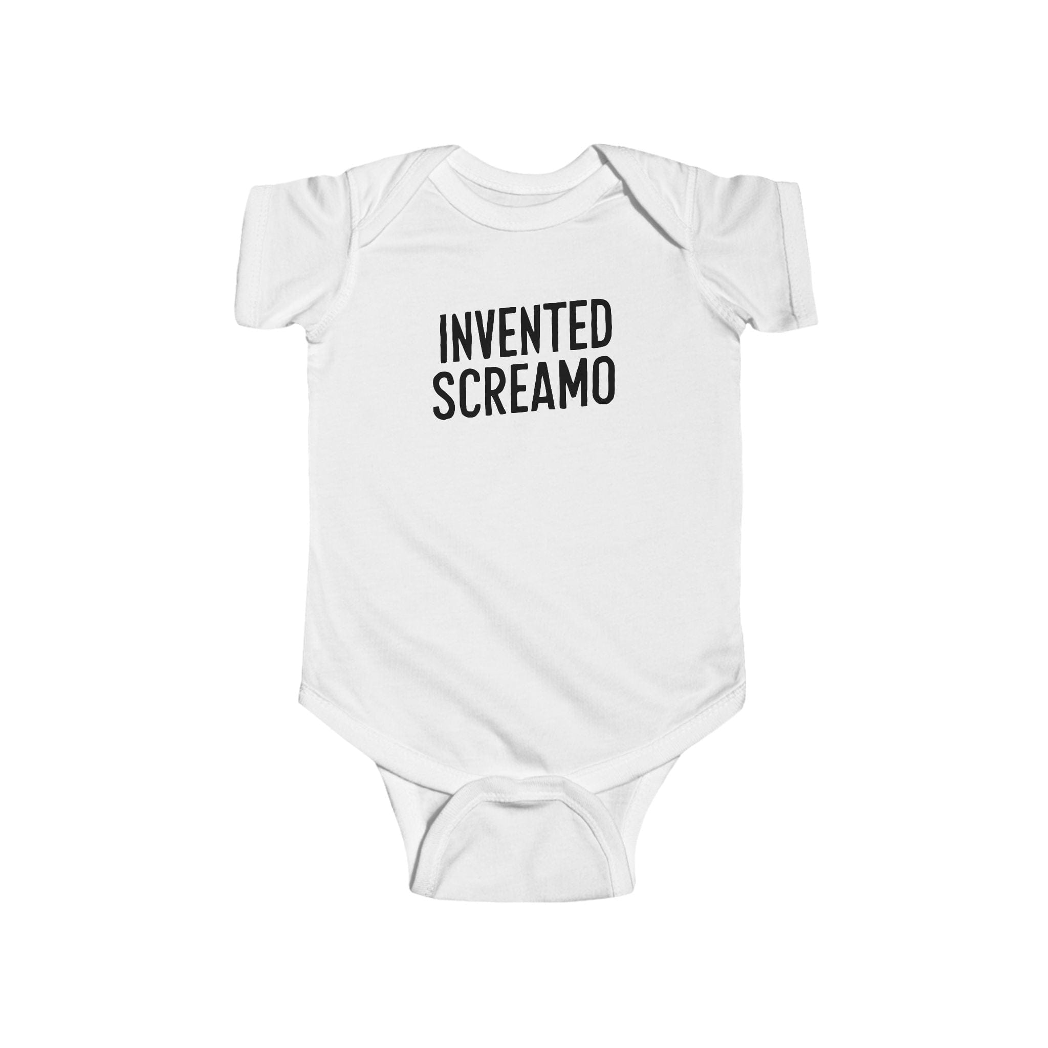 Invented Screamo - Onesie White / NB (0-3M)