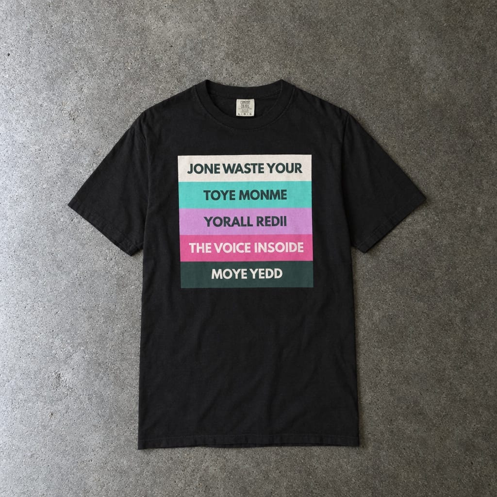 Jone Waste Your Toye Monme on Comfort Colors in black, laid flat