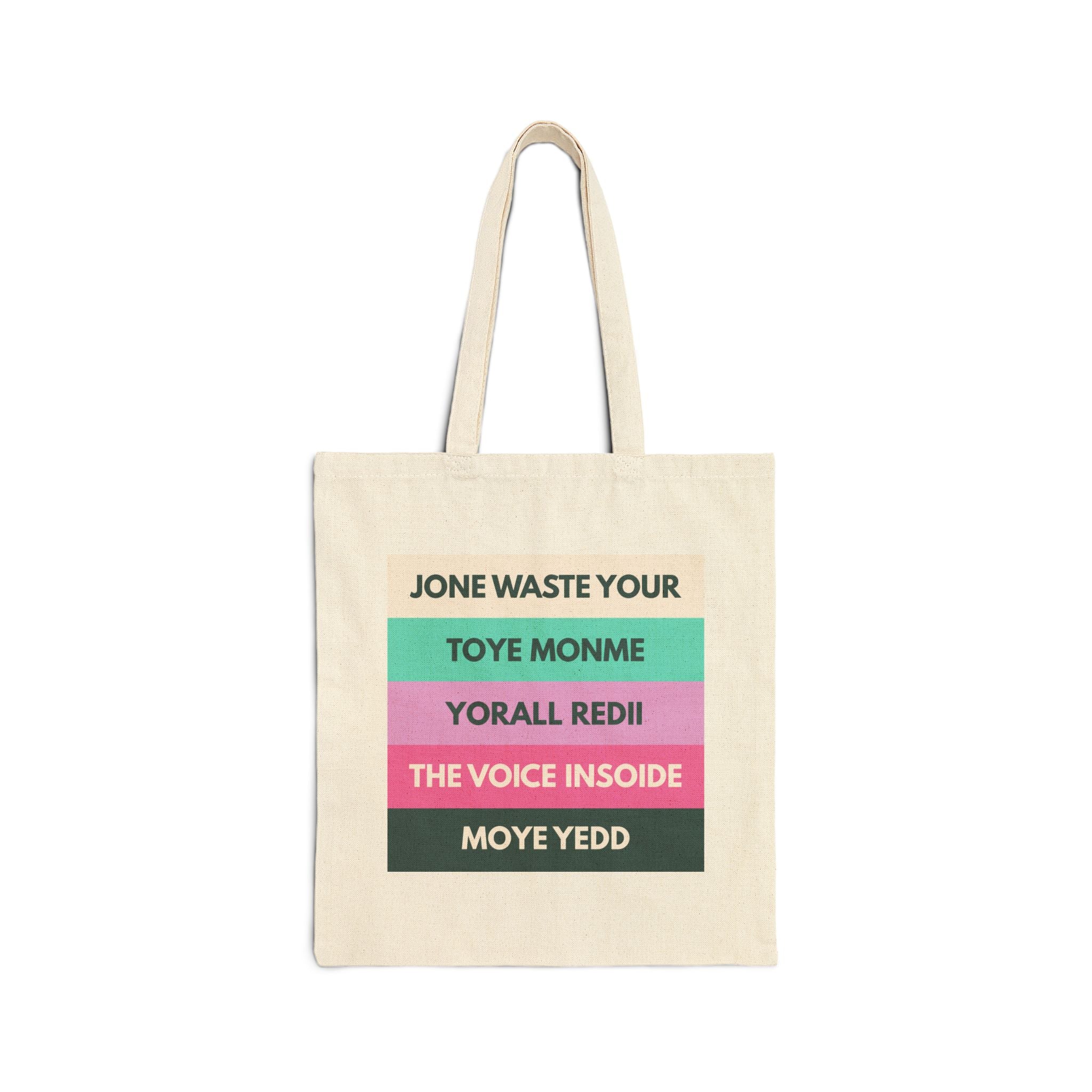 Jone Waste Your Toye Monme Tote Natural / 15" x 16"