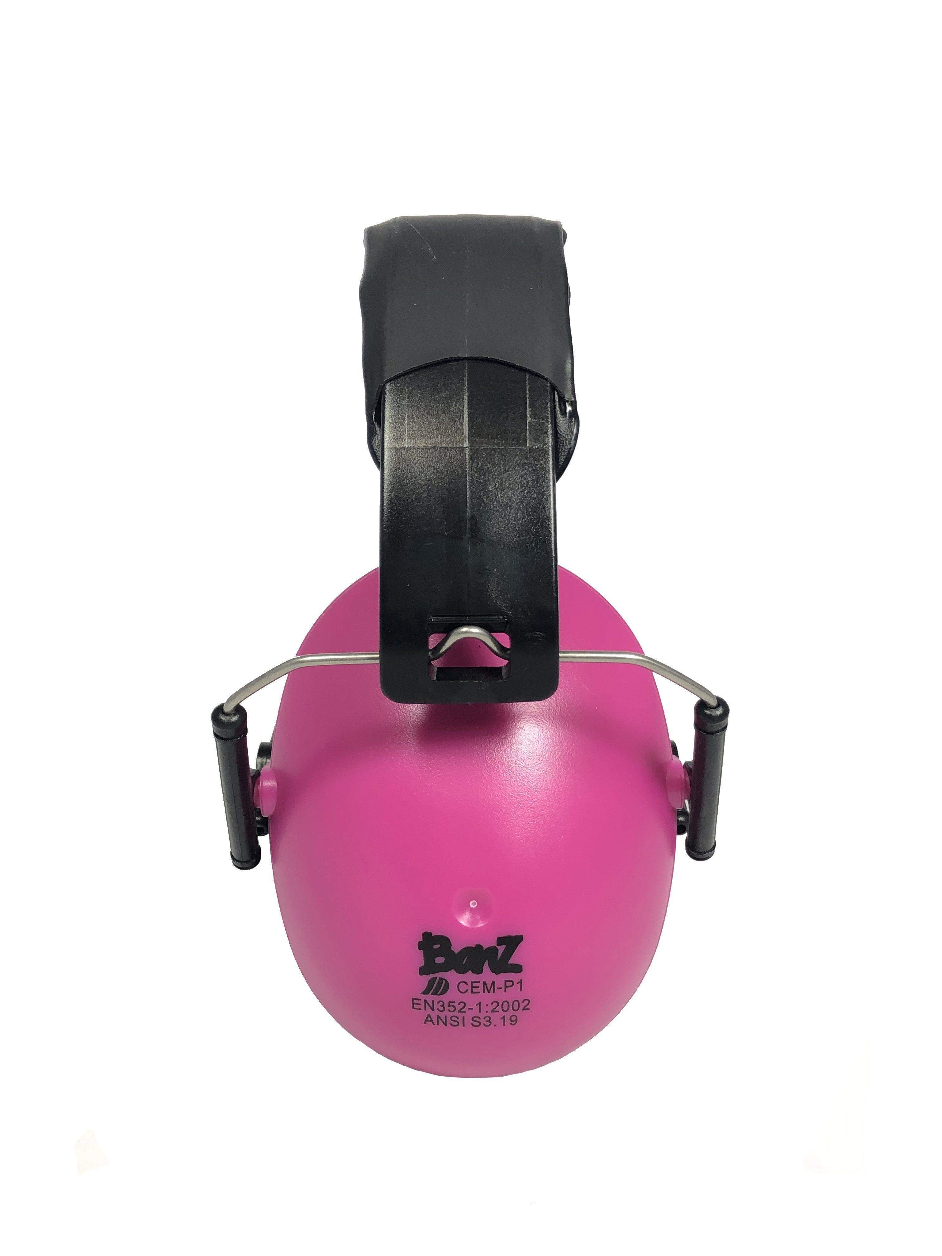 Kids Hearing Protection Earmuffs - (Solid Colors) Azalea / Kids 2+