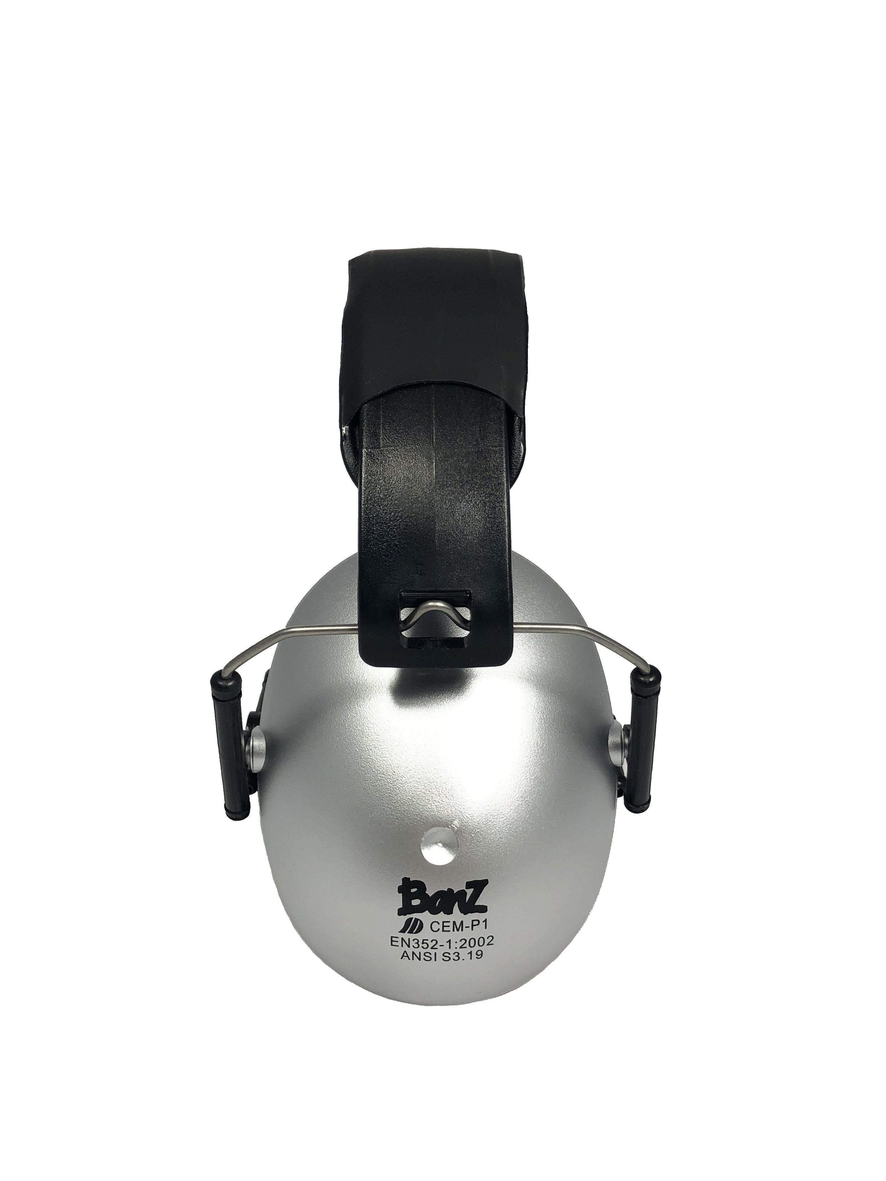 Kids Hearing Protection Earmuffs - (Solid Colors) Silver / Kids 2+