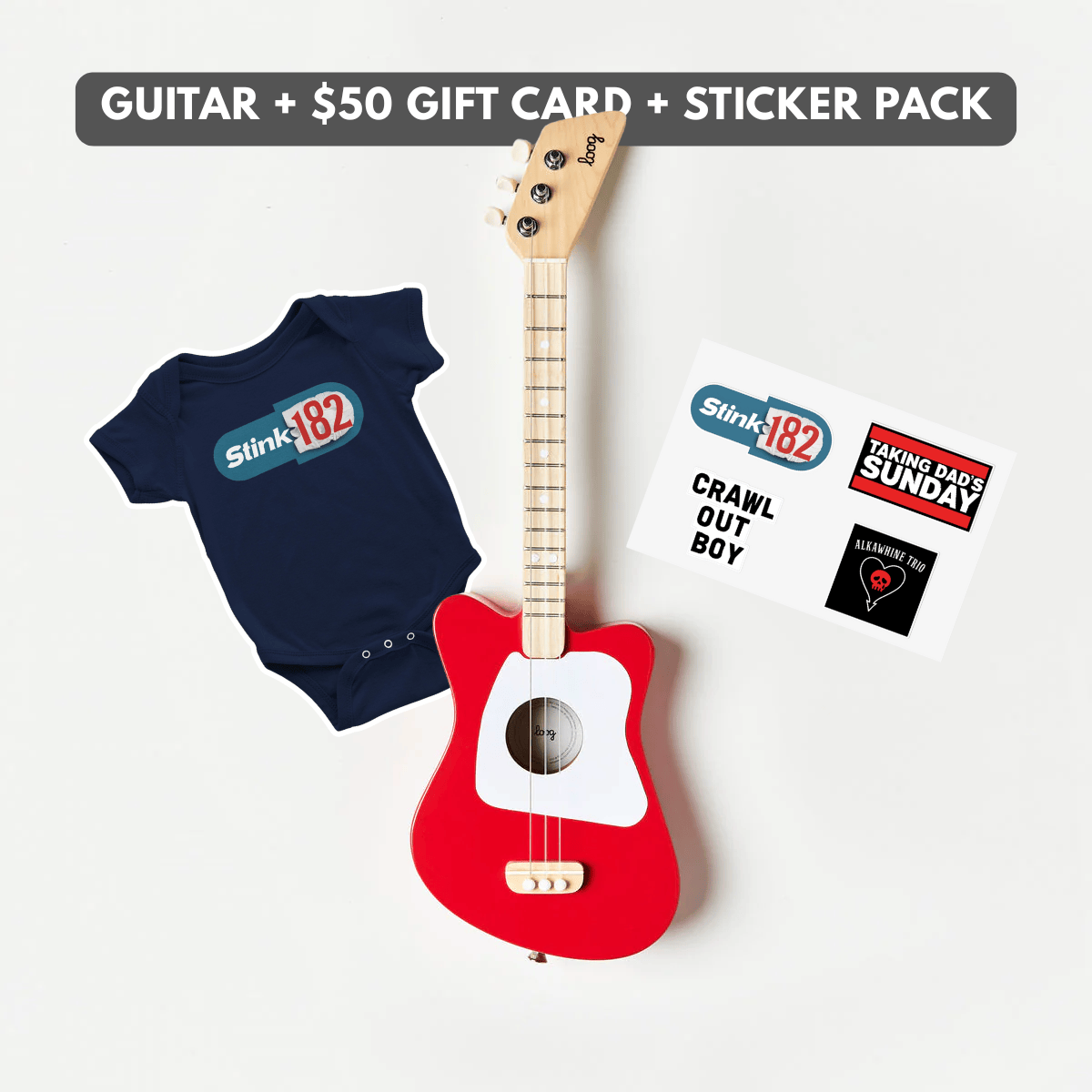 Loog Mini Acoustic Guitar Bundle (up to 6 years)