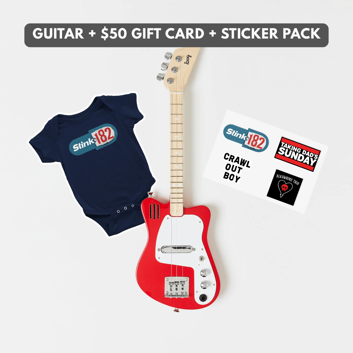 Loog Mini Electric Guitar Bundle (up to 6 years)