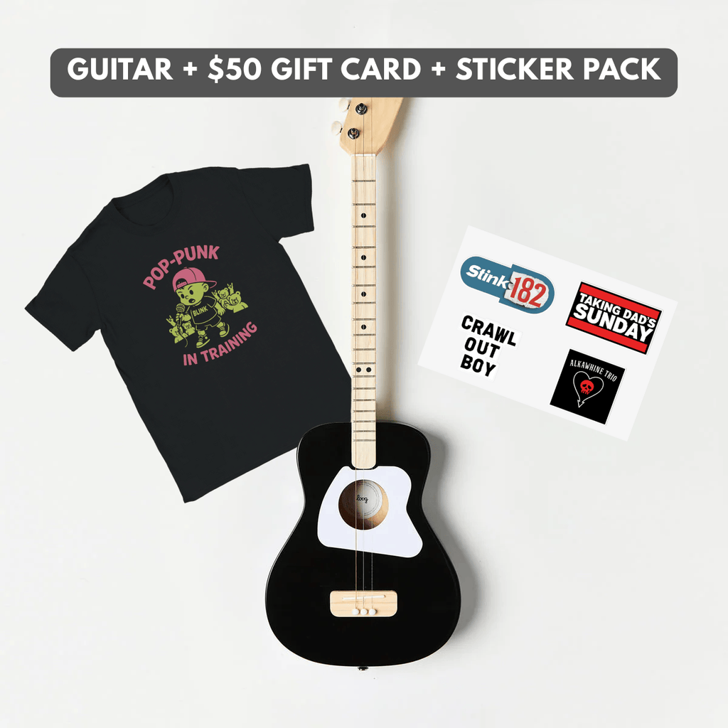 Loog Pro Acoustic Guitar Bundle (ages 6+)