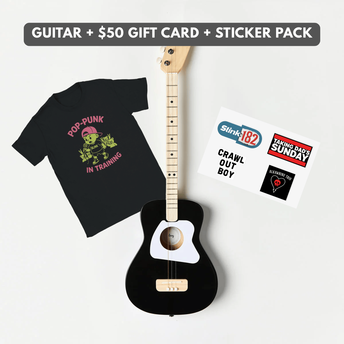 Loog Pro Acoustic Guitar Bundle (ages 6+)