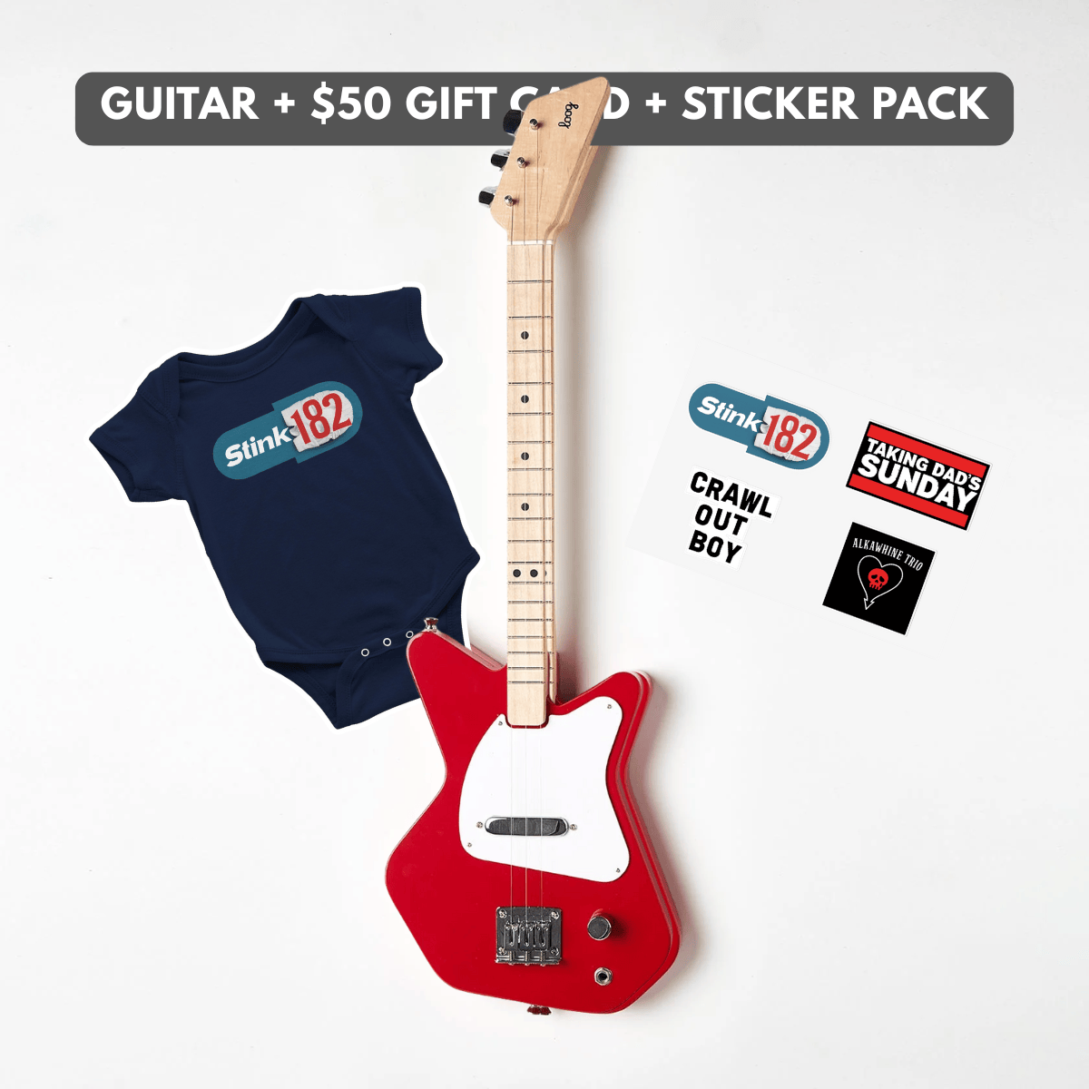 Loog Pro Electric Guitar Bundle (ages 6+)