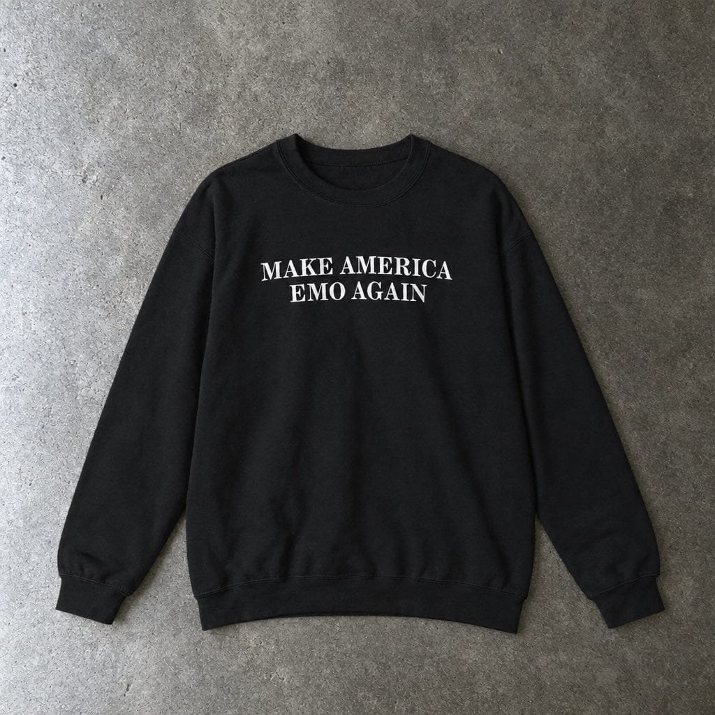 Make America Emo Again Sweatshirt CA S / Black