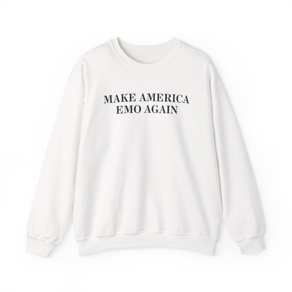 Make America Emo Again Sweatshirt S / White
