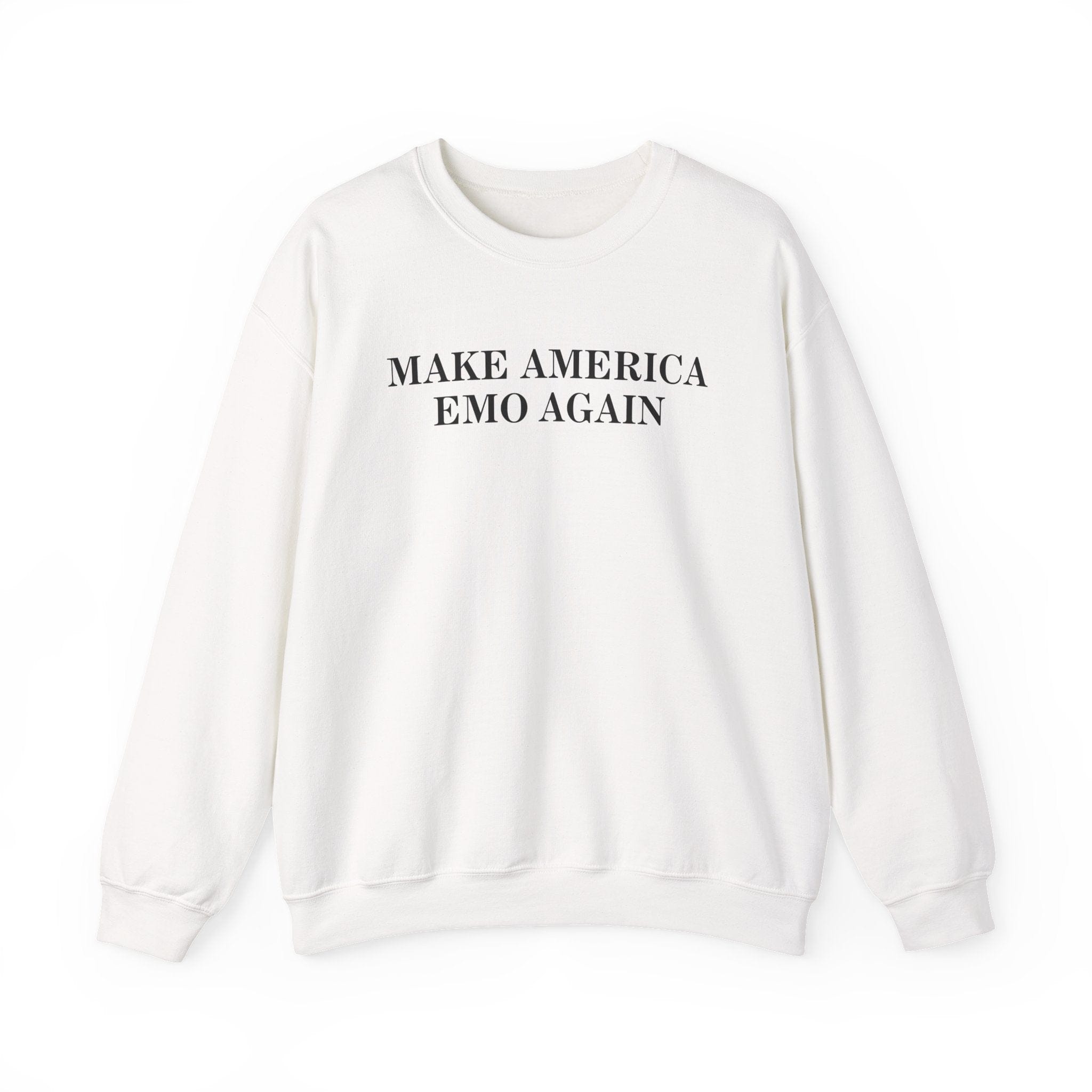Make America Emo Again Sweatshirt S / White