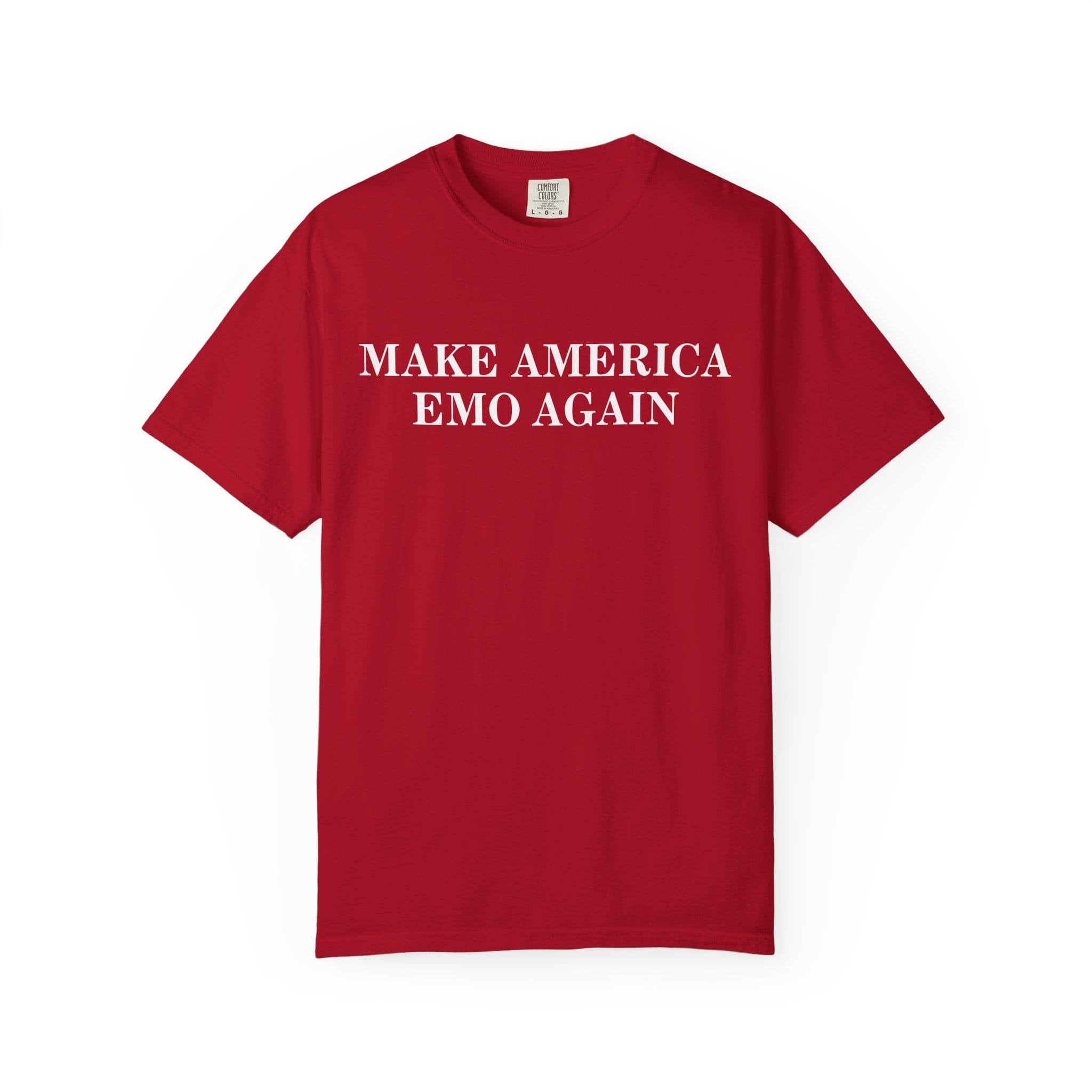 Make America Emo Again Tee on Comfort Colors Red / S