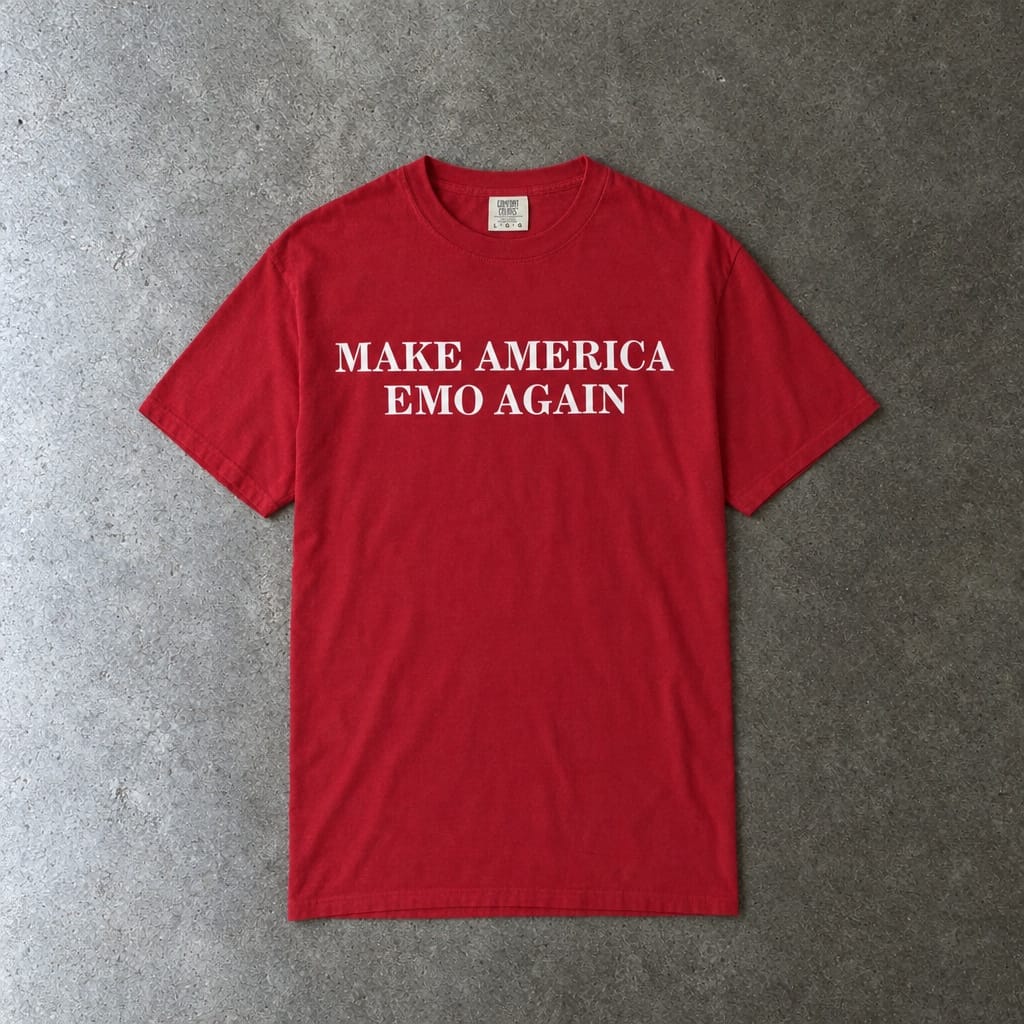 Make America Emo Again Tee on Comfort Colors Red / S
