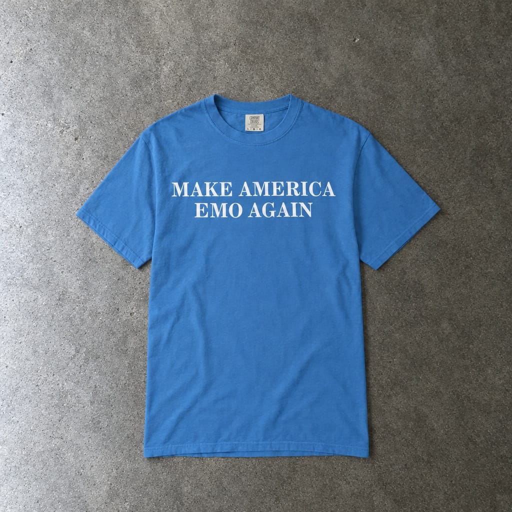 Make America Emo Again Tee on Comfort Colors Royal Caribe / S
