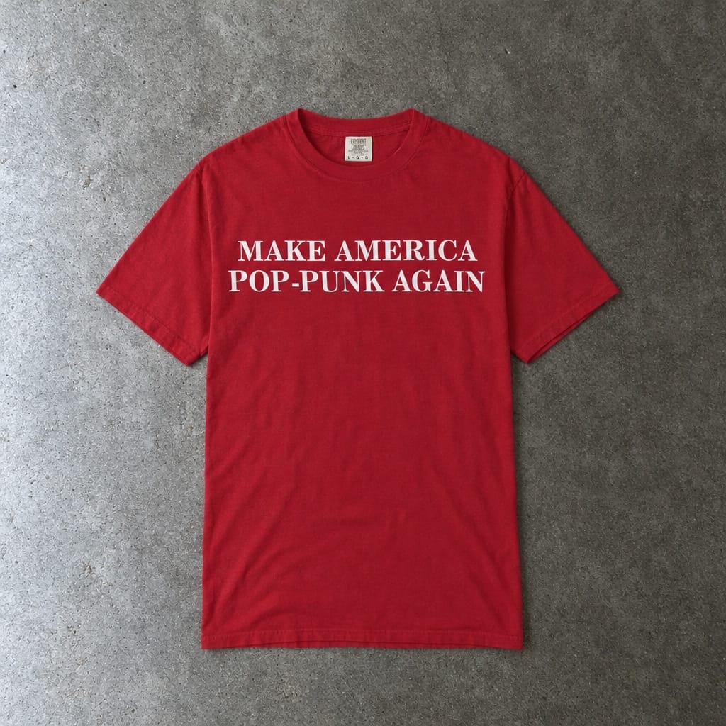 Make America Pop-Punk Again Tee on Comfort Colors Red / S