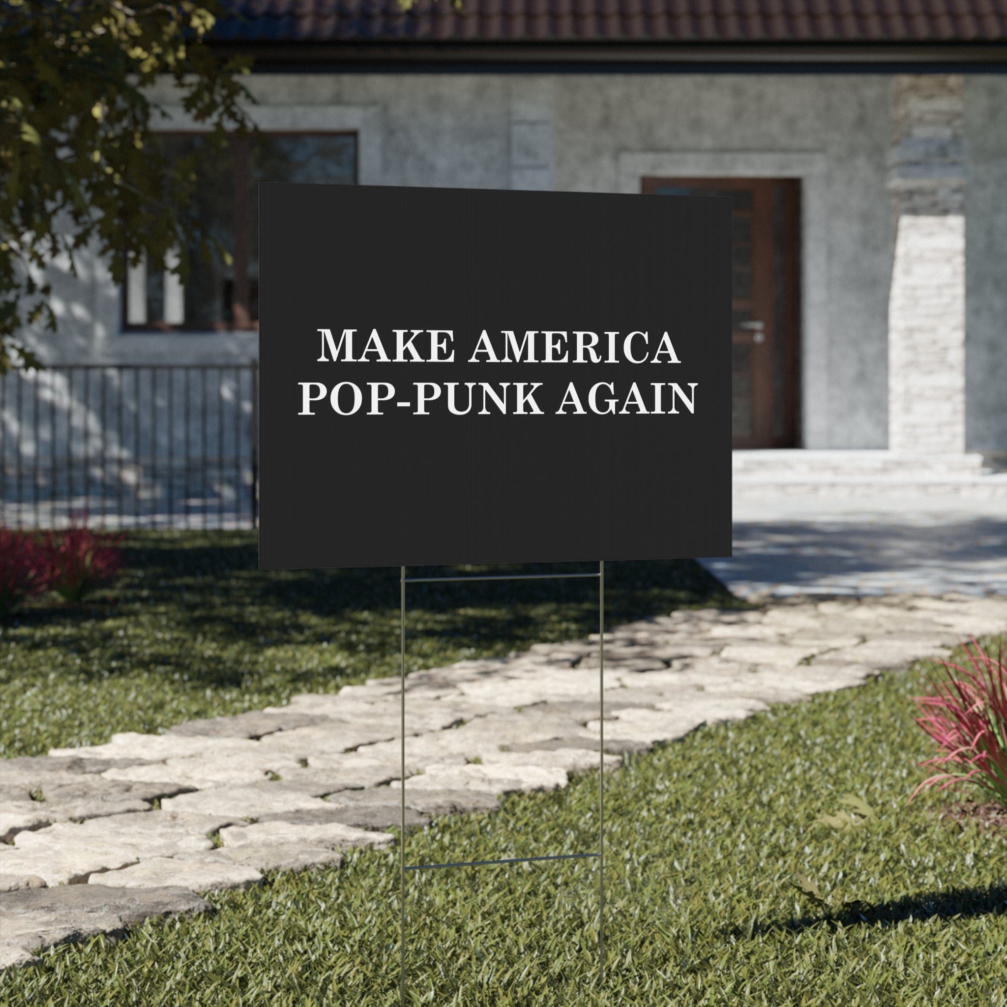 Make America Pop-Punk Again Yard Sign 18" x 24" / White