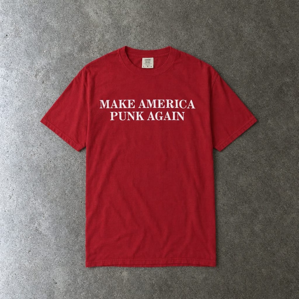 Make America Punk Again Tee on Comfort Colors Red / S