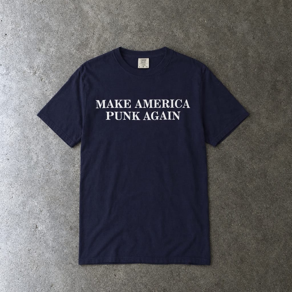 Make America Punk Again Tee on Comfort Colors True Navy / S