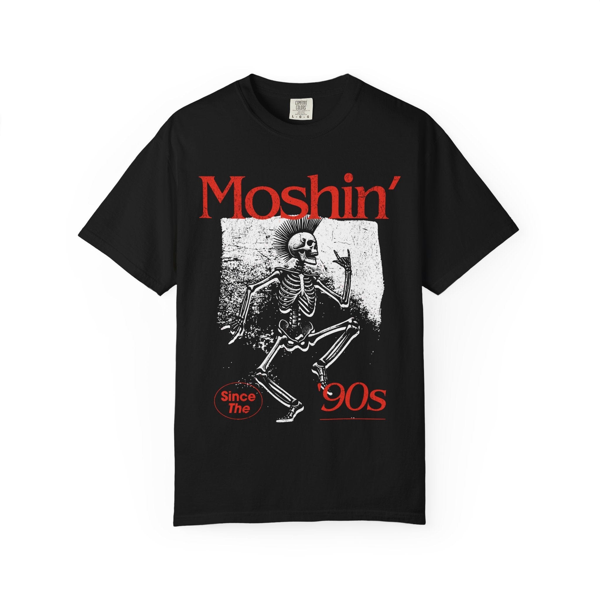 Moshin' Since the 90s Tee on Comfort Colors Black / S