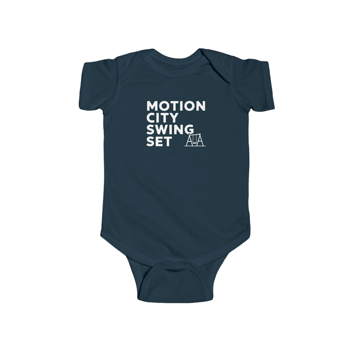 Motion City Swing Set - Onesie Navy / NB (0-3M)