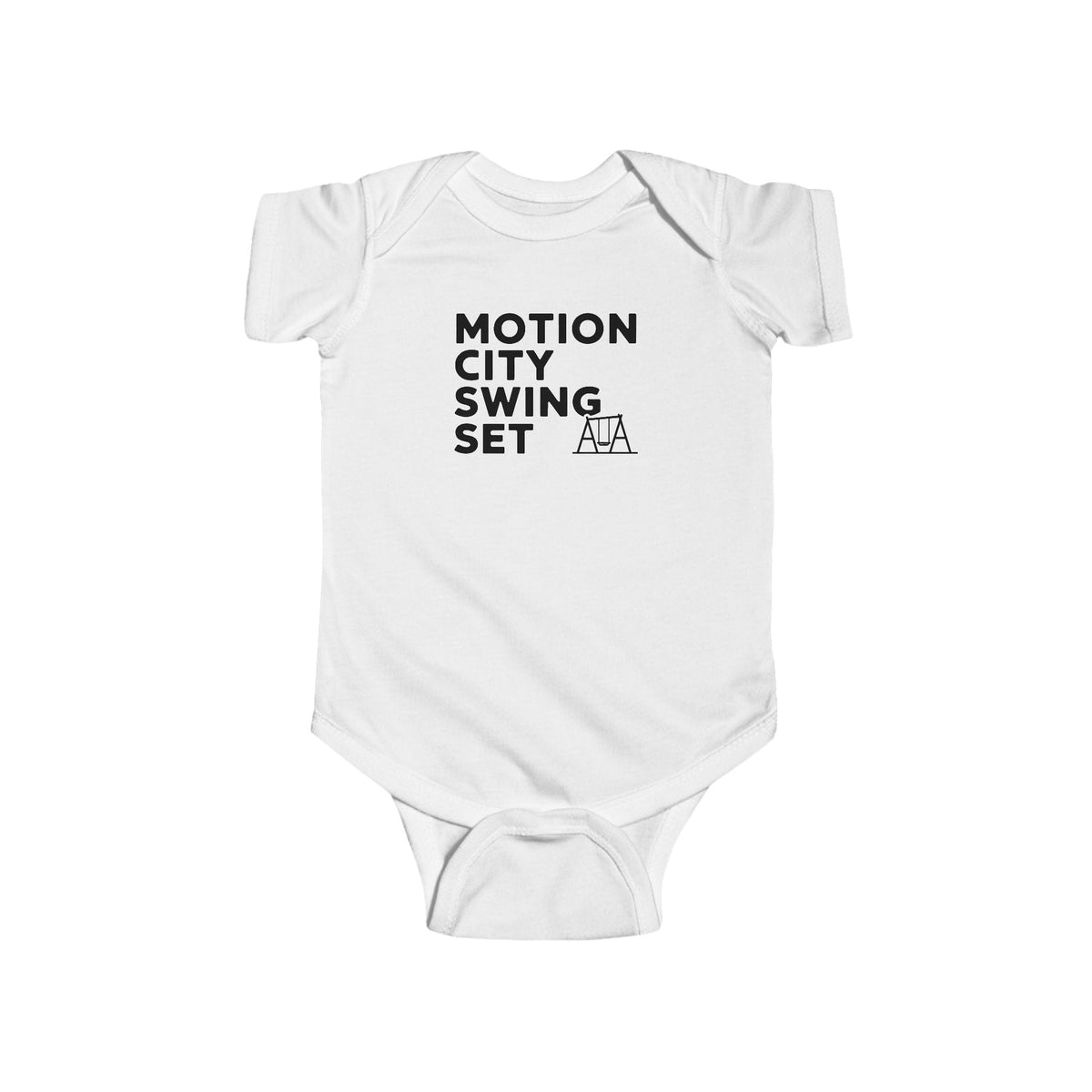 Motion City Swing Set - Onesie White / NB (0-3M)