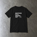 Motion City Swing Set youth tee in black, laid flat