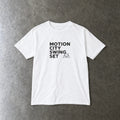 Motion City Swing Set youth tee in white, laid flat