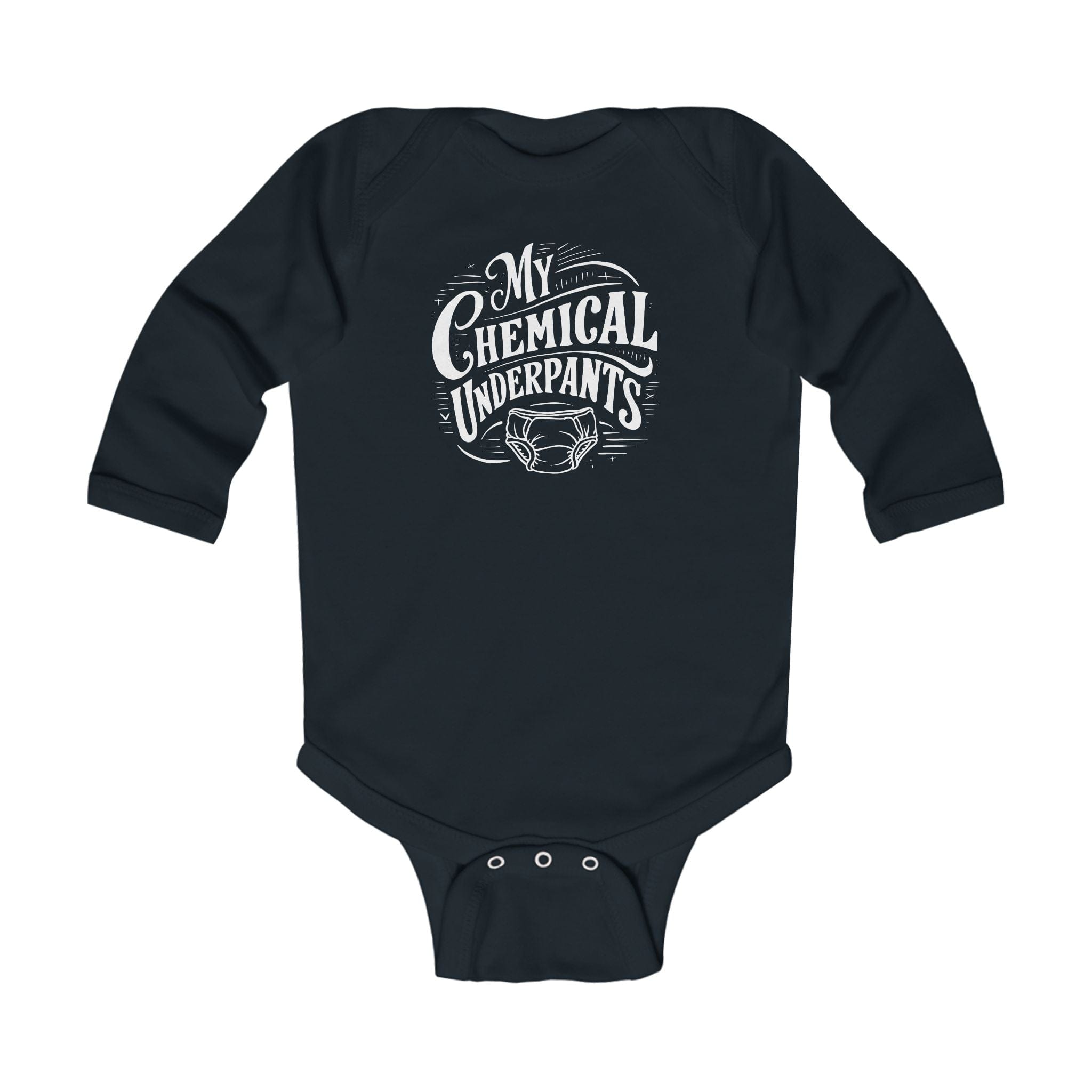 My Chemical Underpants - Long Sleeve Onesie Black / NB (0-3M)