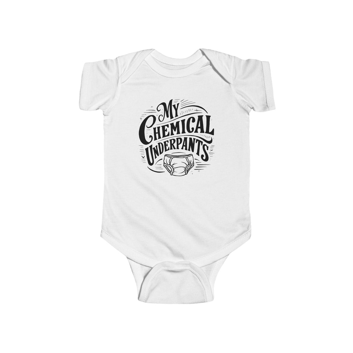 My Chemical Underpants - Onesie CA White / NB (0-3M)