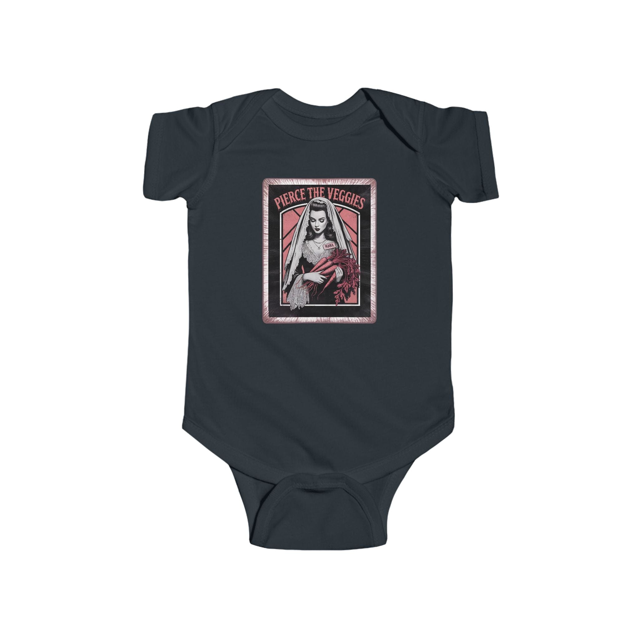Pierce the Veggies - Onesie Black / NB (0-3M)