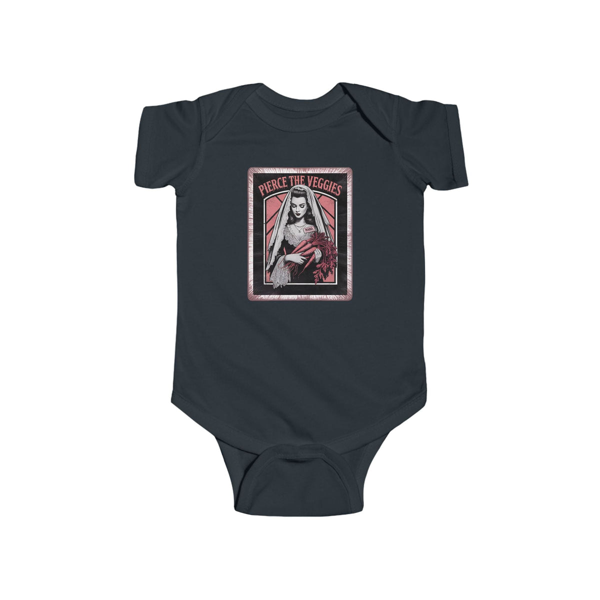 Pierce the Veggies - Onesie CA Black / NB (0-3M)