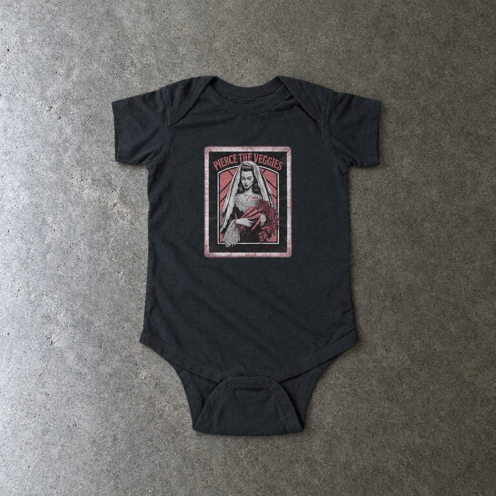 Pierce the Veggies - Onesie CA Black / NB (0-3M)