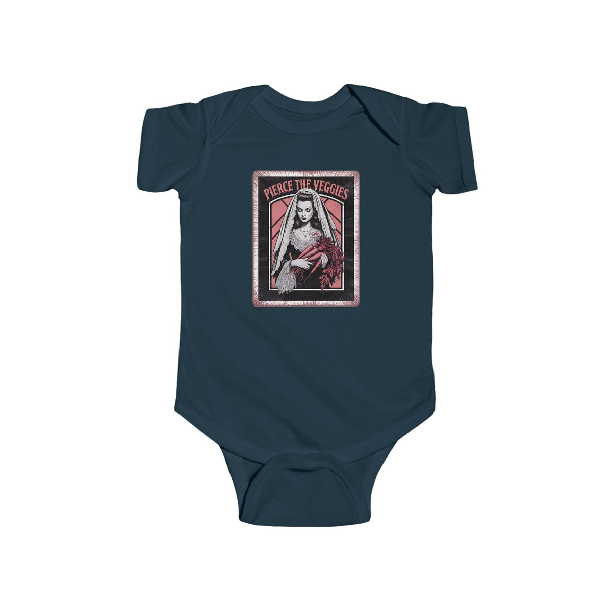 Pierce the Veggies - Onesie CA Navy / NB (0-3M)